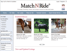 Tablet Screenshot of matchnride.com